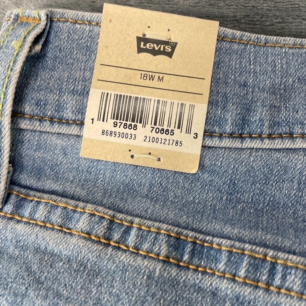 Levis Jeans Womens 18 Blue Denim Pants 725 High Rise Bootcut Stretch Light Wash - Picture 11 of 11